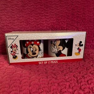 💗🧡 NWT!! Walt Disney’s Set Of 2 Mickey & Minnie Mouse Mugs